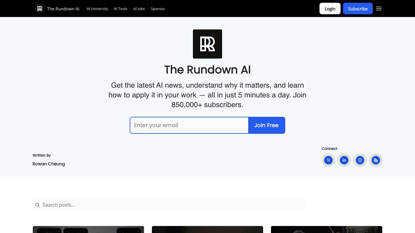 The Rundown AI - Top and Best AI Newsletter to follow